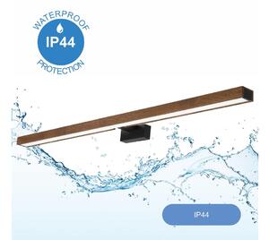 Brilagi-Badrumsspegel med LED-belysning WOODY MIRROR LED/15W/230V IP44 ek/svart