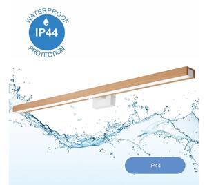 Brilagi-Badrumsspegel med LED-belysning WOODY MIRROR LED/15W/230V IP44 ek/vit