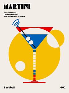 Illustration Martini Bauhaus Cocktail, Retrodrome