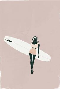Illustration Pastel colour fashion surf illustration, LucidSurf