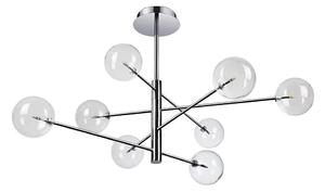Ideal Lux - LED pendelljuskrona EQUINOXE 8xG4/2W/230V diameter 128 cm krom/genomskinlig