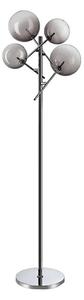 Ideal Lux - LED golvlampa EQUINOXE 4xG4/2W/230V skinande krom/rökig