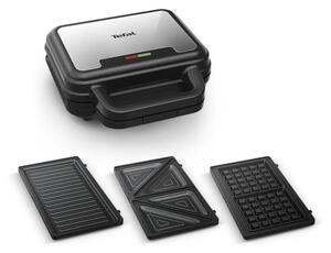 Tefal - Sandwich järn ULTRA COMPACT 3i1 700W/230V svart/krom