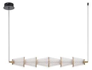 LED ljuskrona med textilsladd SANSA LED/11W/230V guld/genomskinlig