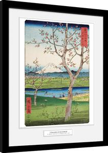 Inramad poster Hiroshige - The Outskirts of Koshigaya