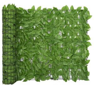 Balkongskärm gröna blad 200x100 cm