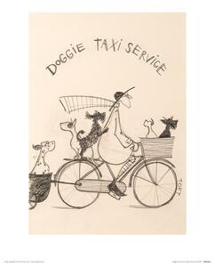 Konsttryck Sam Toft - Doggie Taxi Service, Sam Toft, (30 x 40 cm)