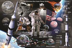 Poster, Affisch Lunar Landing, (91.5 x 61 cm)