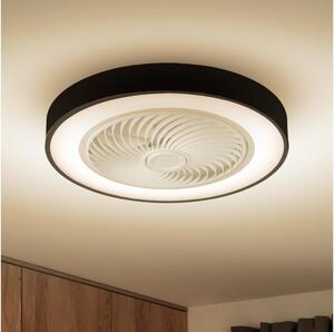 Brilagi-LED Dimbar lampa med en fläkt LED/30W/230V 3000-6500K black+fjärrkontroll