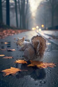 Fotografi Autumn Squirrel, Marcel Egger