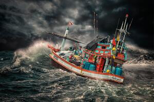 Fotografi Thai Fishing boat, Marcel Egger