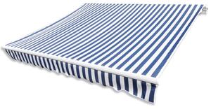 140009 Awning Top Sunshade Canvas Navy blue and white 3x2,5 m