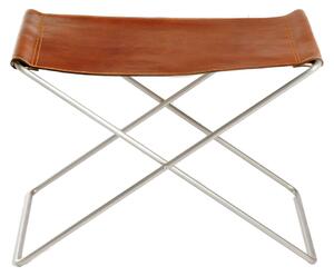OX Denmarq - OX Stool Stainless Steel Frame Leather Cognac - Pallar - Dennis Marquart - Brun - Läder/Metall