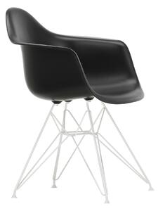 Vitra - Eames Plastic Armchair DAR - 12 Deep Black - White Base - Matstolar - Charles & Ray Eames - Svart - Metall/Plast