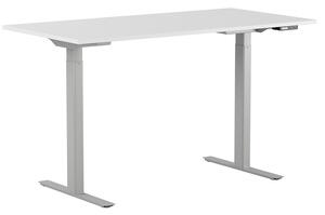 Höj och sänkbart skrivbord, digital display, grått stativ, vit bordsskiva 120x60 cm