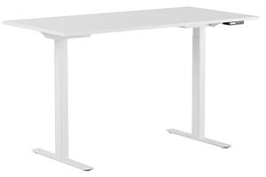 Höj och sänkbart skrivbord, digital display, vitt stativ, vit bordsskiva 160x80 cm