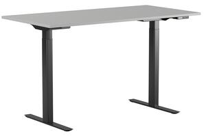Höj och sänkbart skrivbord, digital display, svart stativ, grå bordsskiva 120x60 cm
