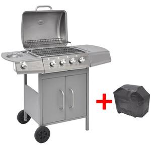 Gasolgrill 4+1 kokzoner silver