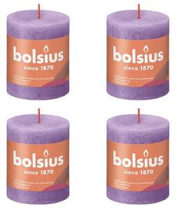 Bolsius Rustika blockljus 4-pack 80x68 mm livlig violett