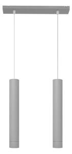 LED Ljuskrona med upphängningsrem TUBA 2xGU10/4,8W/230V grå
