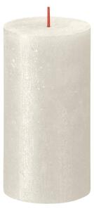 Bolsius Blockljus Shimmer 4-pack 130x68 mm elfenbensvit
