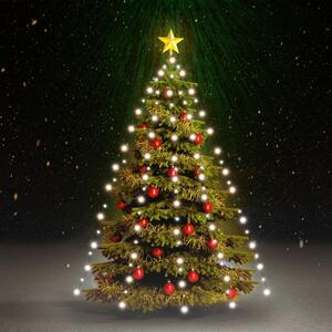Ljusnät för julgran 210 lysdioder kallvit 210 cm