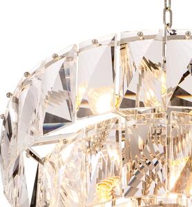 Amazone S ljuskrona nickel/kristallglas 60cm