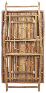 Trädgårdsbord Bambu Ljust Trä 120 x 70 cm Hopfällbart Utomhus Rektangulärt Naturlig Modern Boho Beliani