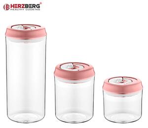 Herzberg Vacuum Storage Burk Set Rosa