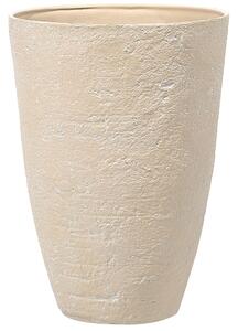 Kruka Beige Sten 51 x 51 x 71 cm Inomhus Utomhus Beliani