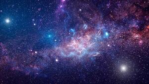 Fotografi Background of galaxy and stars, mik38, (40 x 22.5 cm)