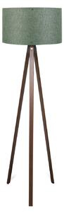 LUMI AYD golvlampa - grön PVC och brun MDF