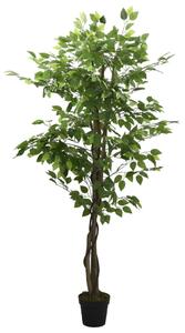 Konstväxt fikusträd 378 blad 80 cm grön