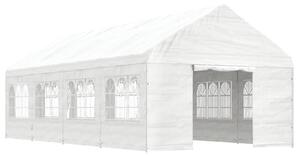 Paviljong med tak vit 8,92x4,08x3,22 m polyeten