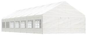 Paviljong med tak vit 15,61x5,88x3,75 m polyeten