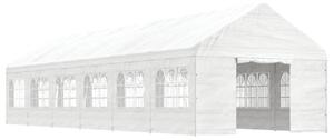 Paviljong med tak vit 13,38x4,08x3,22 m polyeten