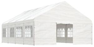 Paviljong med tak vit 8,92x5,88x3,75 m polyeten