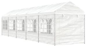 Paviljong med tak vit 11,15x2,28x2,69 m polyeten