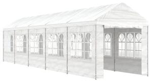 Paviljong med tak vit 11,15x2,28x2,69 m polyeten