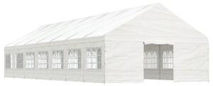 Paviljong med tak vit 15,61x5,88x3,75 m polyeten