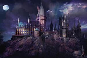 Konsttryck Harry Potter - Hogwarts night, (40 x 26.7 cm)