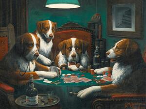 Bildreproduktion Poker Game, C. M. Coolidge