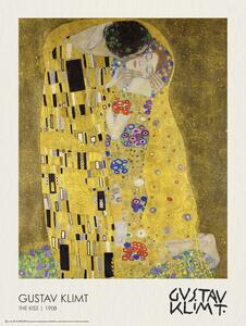 Poster, Affisch The Kiss (1908), Gustav Klimt