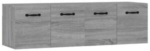 Väggskåp 2 st grå sonoma 80x35x36,5 cm konstruerat trä