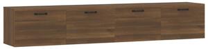 Väggskåp 2 st brun ek 100x36,5x35 cm konstruerat trä