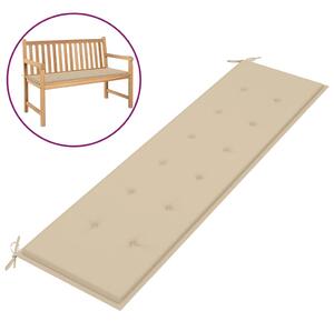 Dyna för trädgårdsbänk beige 180x50x3 cm