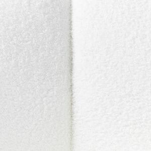 Schäslong Off-White Boucle-klädsel Svarta metallben Vänster Modern Design Vardagsrumsmöbler Beliani