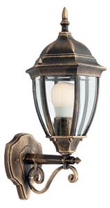 Redo 9604 - Vägglampa för utomhusbruk SEVILLA 1xE27/42W/230V IP44 guld/patina