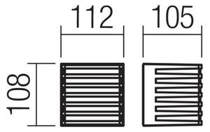 Redo 90639-LED vägglampa för utomhusbruk BLAZE LED/12W/230V 3000K IP54 antracit