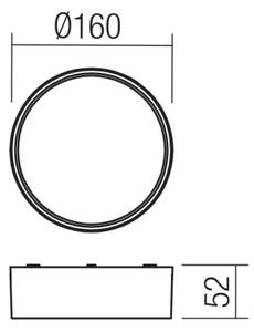 Redo 90496 - LED taklampa för utomhusbruk URANIA LED/10W/230V 3000K IP65 brun